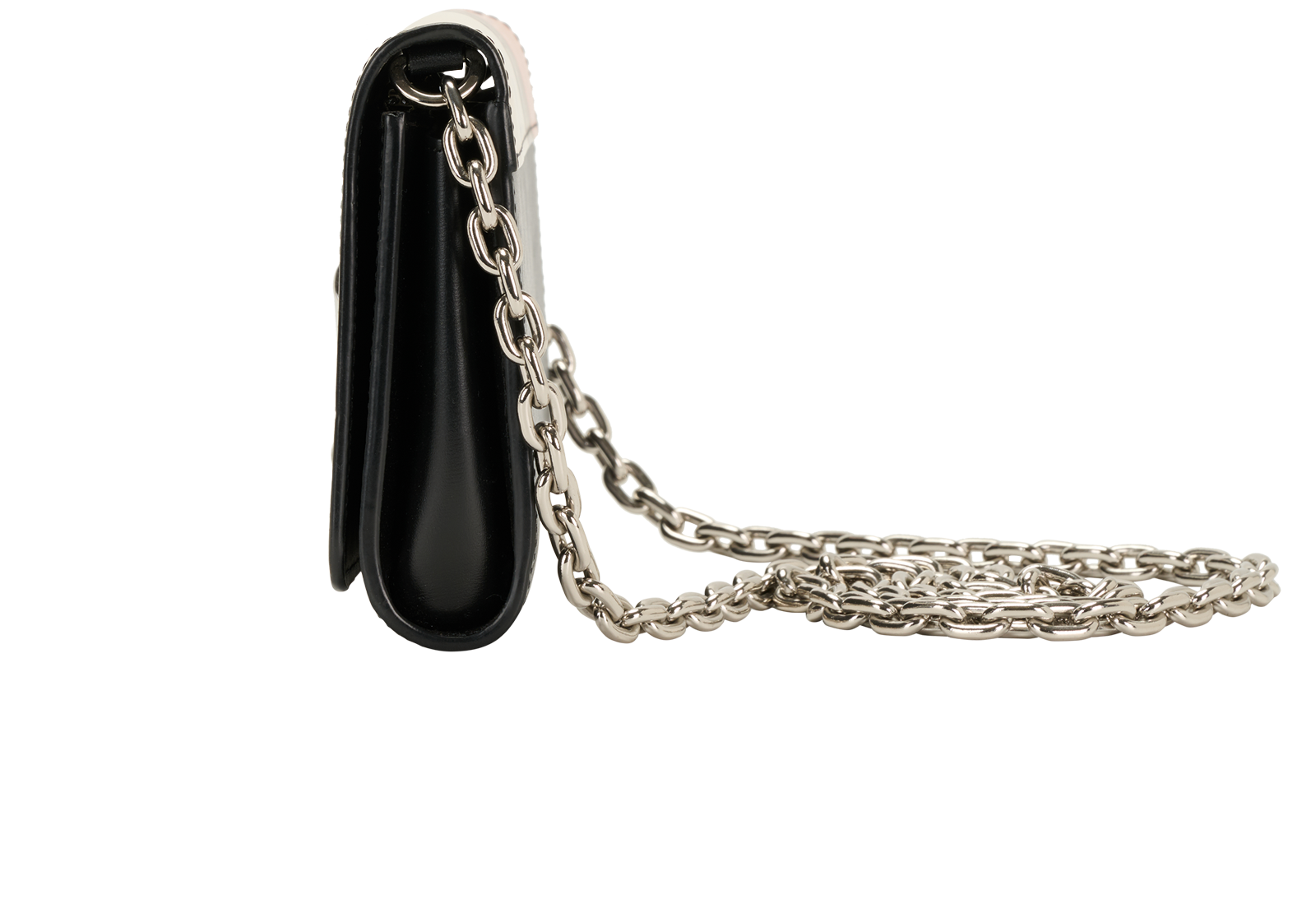 Twist Wallet On Chain, &pound;1,100, Handbags, Black/Brown, Canvas/Leather, Bottom view
